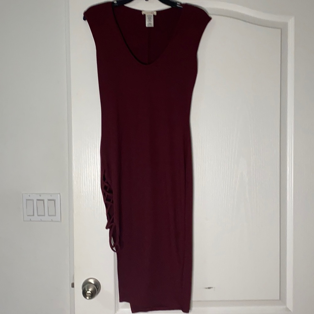 Burgundy dress